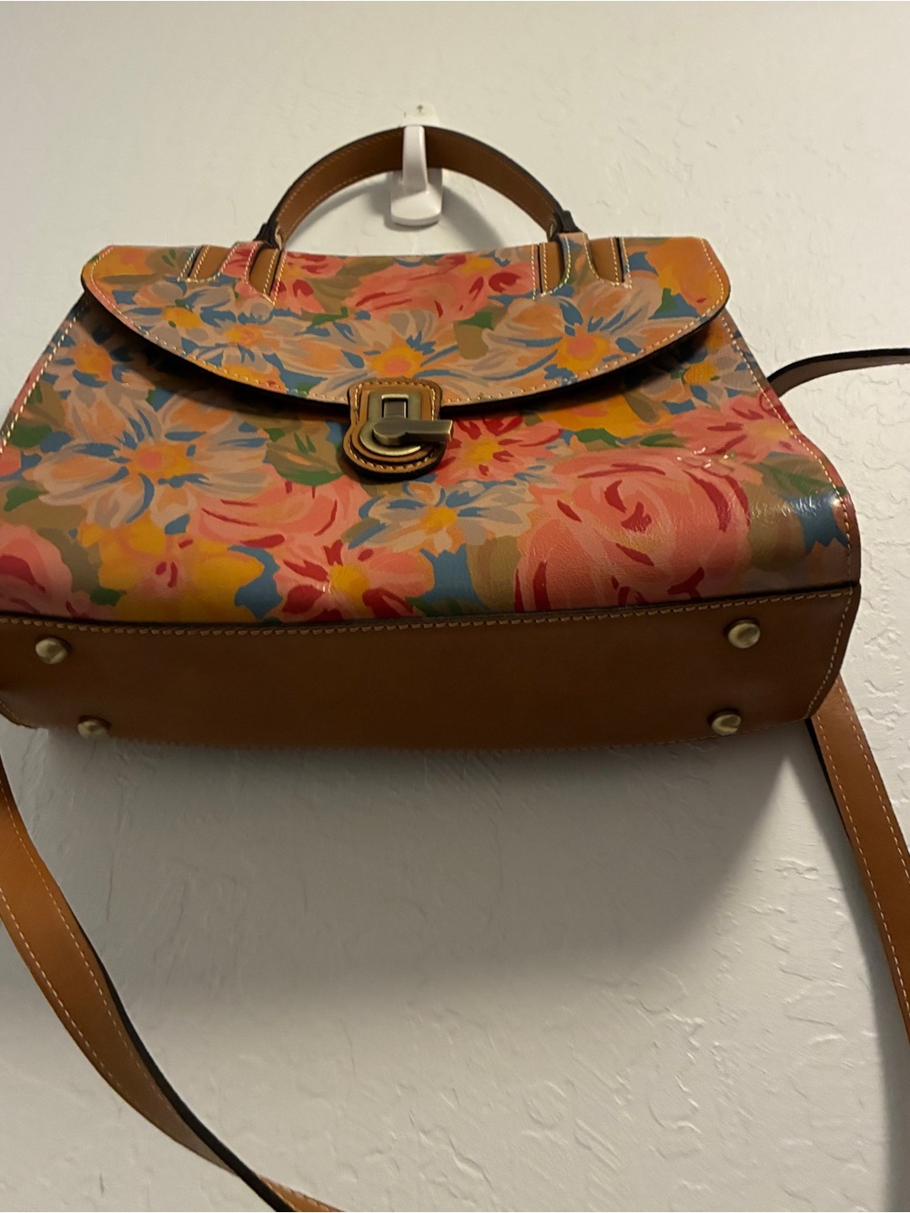 Patricia Nash Citrus Rose stintino Leather Top Handle Bag - Picture 5 of 11